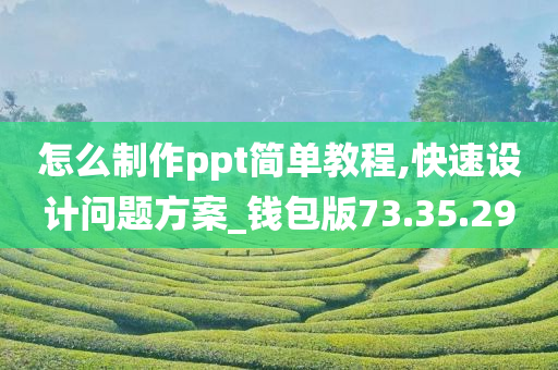 怎么制作ppt简单教程,快速设计问题方案_钱包版73.35.29