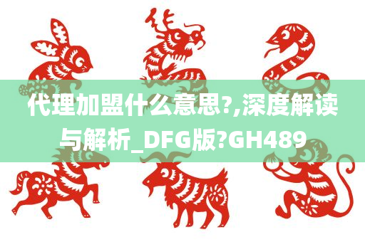 代理加盟什么意思?,深度解读与解析_DFG版?GH489