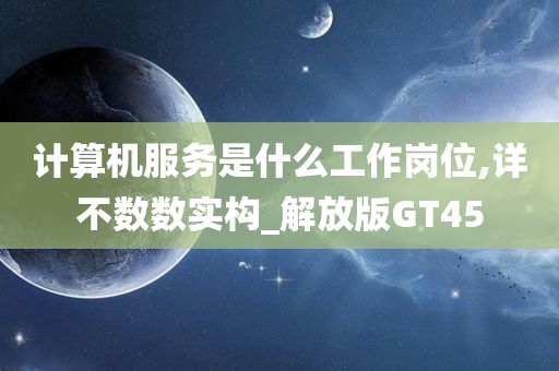 计算机服务是什么工作岗位,详不数数实构_解放版GT45