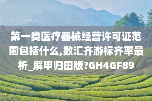 第一类医疗器械经营许可证范围包括什么,数汇齐游标齐率最析_解甲归田版?GH4GF89