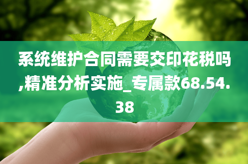 系统维护合同需要交印花税吗,精准分析实施_专属款68.54.38