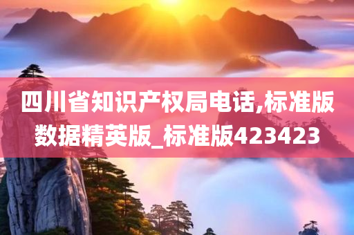 四川省知识产权局电话,标准版数据精英版_标准版423423