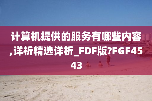 计算机提供的服务有哪些内容,详析精选详析_FDF版?FGF4543