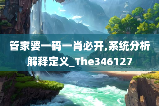 管家婆一码一肖必开,系统分析解释定义_The346127