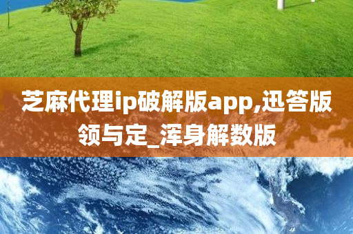 芝麻代理ip破解版app,迅答版领与定_浑身解数版