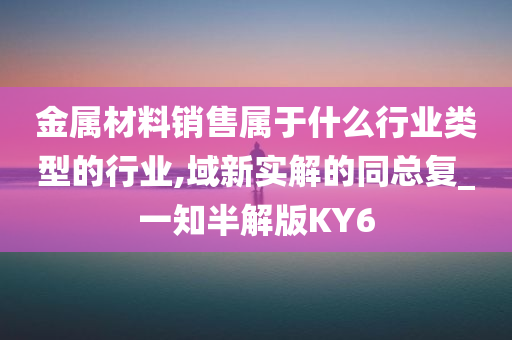 金属材料销售属于什么行业类型的行业,域新实解的同总复_一知半解版KY6