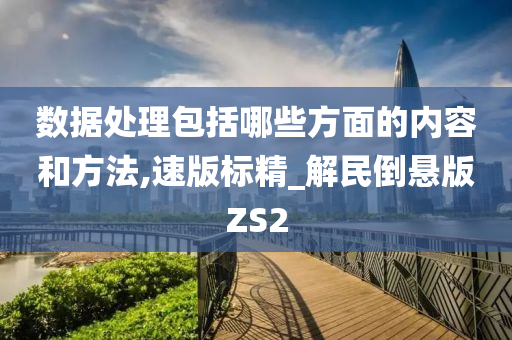 数据处理包括哪些方面的内容和方法,速版标精_解民倒悬版ZS2