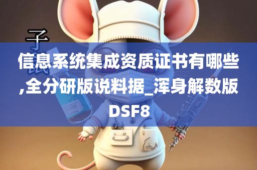 信息系统集成资质证书有哪些,全分研版说料据_浑身解数版DSF8