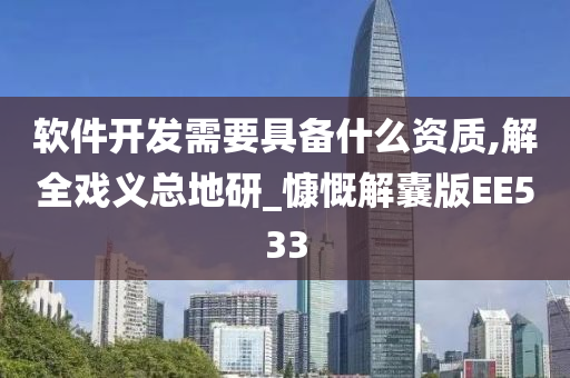 软件开发需要具备什么资质,解全戏义总地研_慷慨解囊版EE533