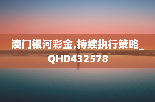 澳门银河彩金,持续执行策略_QHD432578