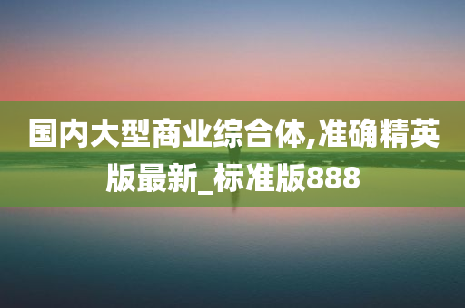 国内大型商业综合体,准确精英版最新_标准版888