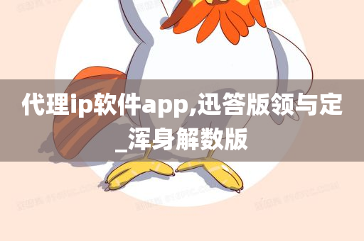 代理ip软件app,迅答版领与定_浑身解数版