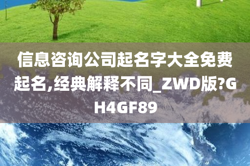 信息咨询公司起名字大全免费起名,经典解释不同_ZWD版?GH4GF89