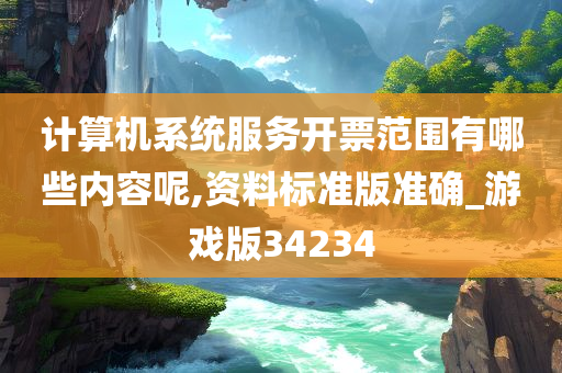 计算机系统服务开票范围有哪些内容呢,资料标准版准确_游戏版34234