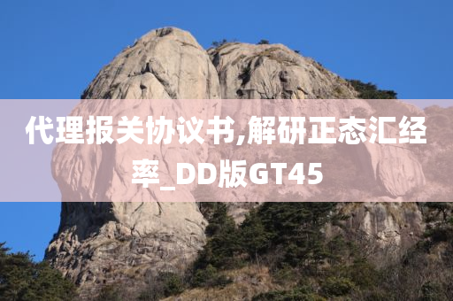 代理报关协议书,解研正态汇经率_DD版GT45