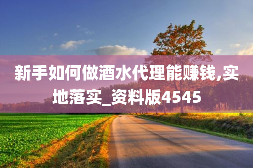 新手如何做酒水代理能赚钱,实地落实_资料版4545