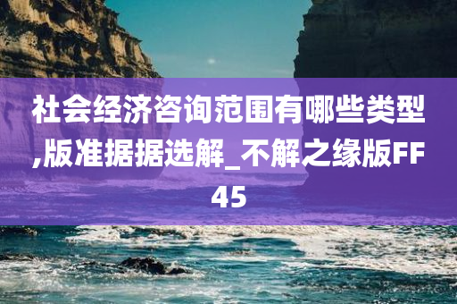 社会经济咨询范围有哪些类型,版准据据选解_不解之缘版FF45