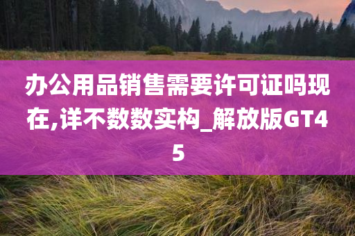 办公用品销售需要许可证吗现在,详不数数实构_解放版GT45