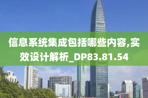 信息系统集成包括哪些内容,实效设计解析_DP83.81.54