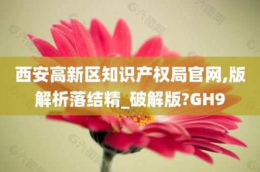 西安高新区知识产权局官网,版解析落结精_破解版?GH9