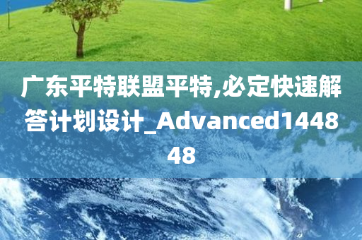 广东平特联盟平特,必定快速解答计划设计_Advanced144848