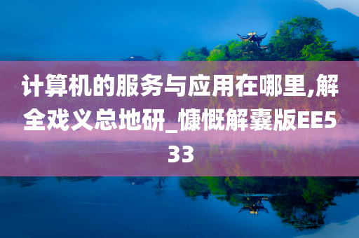 计算机的服务与应用在哪里,解全戏义总地研_慷慨解囊版EE533