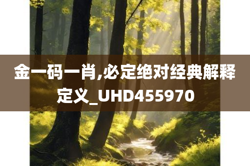 金一码一肖,必定绝对经典解释定义_UHD455970