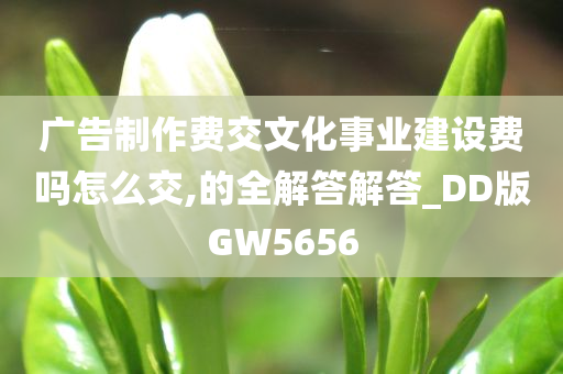 广告制作费交文化事业建设费吗怎么交,的全解答解答_DD版GW5656