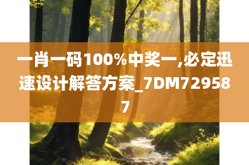 一肖一码100%中奖一,必定迅速设计解答方案_7DM729587