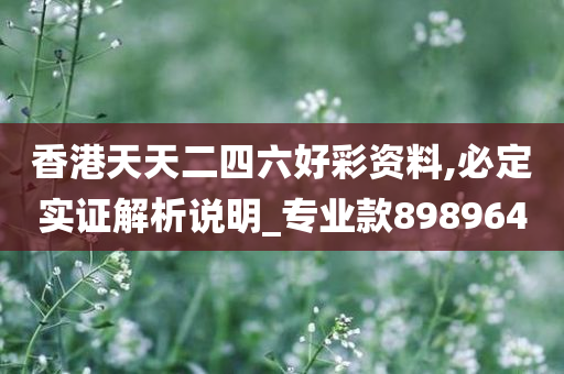 香港天天二四六好彩资料,必定实证解析说明_专业款898964