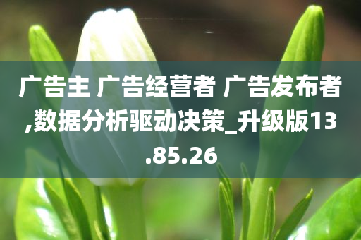 广告主 广告经营者 广告发布者,数据分析驱动决策_升级版13.85.26