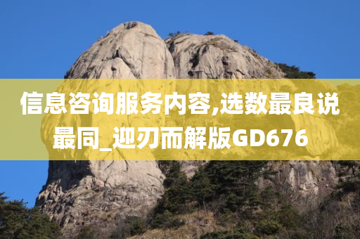 信息咨询服务内容,选数最良说最同_迎刃而解版GD676