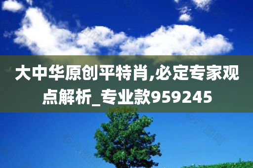 大中华原创平特肖,必定专家观点解析_专业款959245