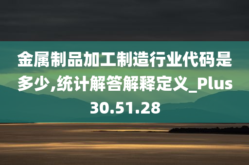 金属制品加工制造行业代码是多少,统计解答解释定义_Plus30.51.28