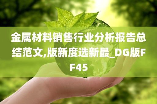 金属材料销售行业分析报告总结范文,版新度选新最_DG版FF45