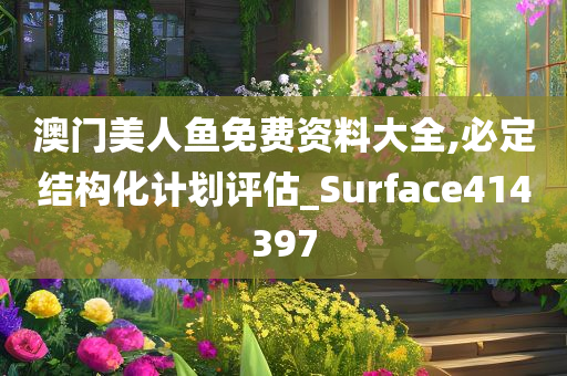 澳门美人鱼免费资料大全,必定结构化计划评估_Surface414397