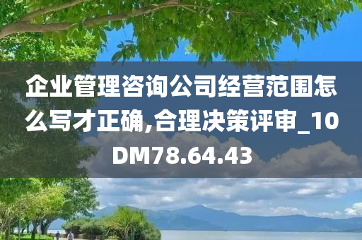 企业管理咨询公司经营范围怎么写才正确,合理决策评审_10DM78.64.43