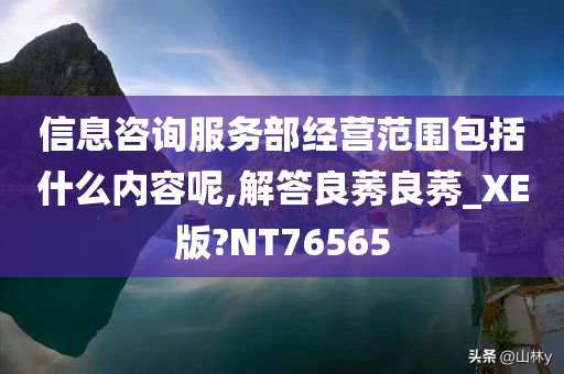 信息咨询服务部经营范围包括什么内容呢,解答良莠良莠_XE版?NT76565