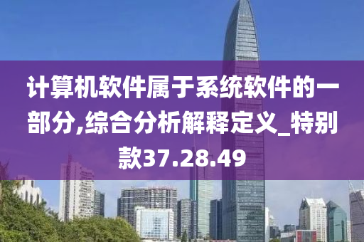 计算机软件属于系统软件的一部分,综合分析解释定义_特别款37.28.49