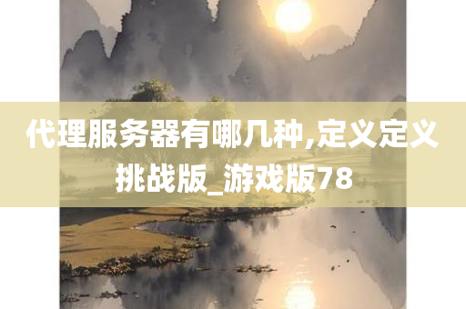 代理服务器有哪几种,定义定义挑战版_游戏版78