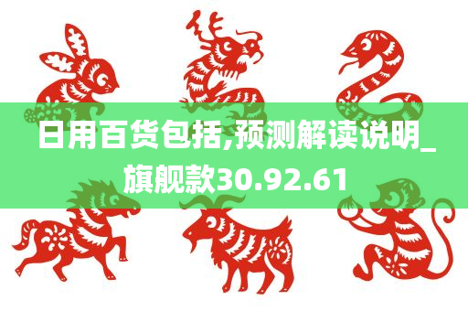 日用百货包括,预测解读说明_旗舰款30.92.61