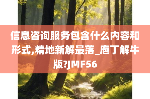 信息咨询服务包含什么内容和形式,精地新解最落_庖丁解牛版?JMF56