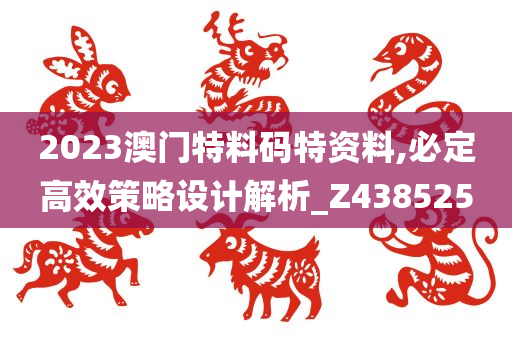 2023澳门特料码特资料,必定高效策略设计解析_Z438525