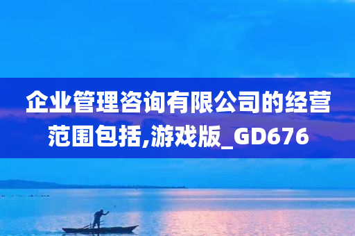 企业管理咨询有限公司的经营范围包括,游戏版_GD676