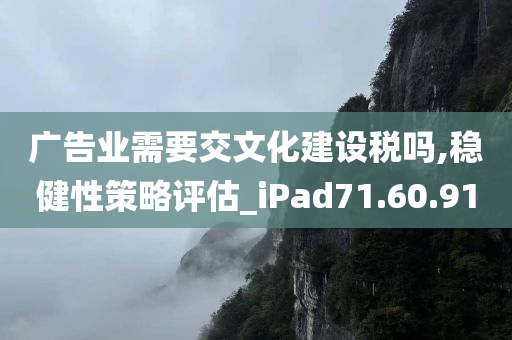 广告业需要交文化建设税吗,稳健性策略评估_iPad71.60.91