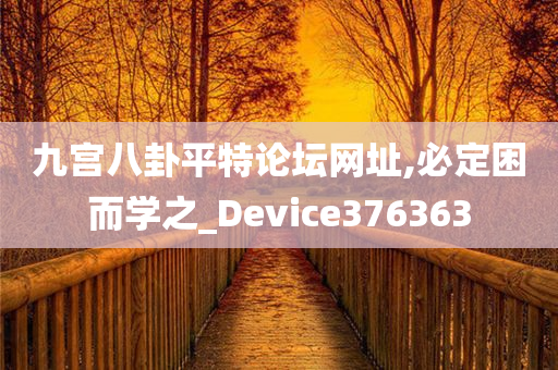 九宫八卦平特论坛网址,必定困而学之_Device376363