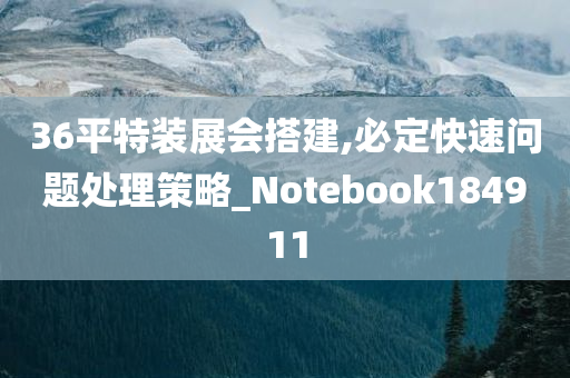 36平特装展会搭建,必定快速问题处理策略_Notebook184911