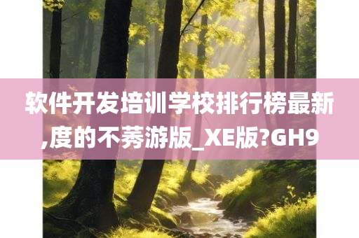 软件开发培训学校排行榜最新,度的不莠游版_XE版?GH9