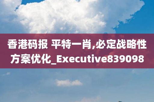 香港码报 平特一肖,必定战略性方案优化_Executive839098