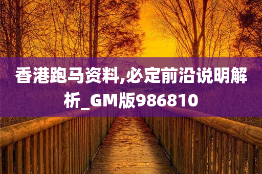 香港跑马资料,必定前沿说明解析_GM版986810